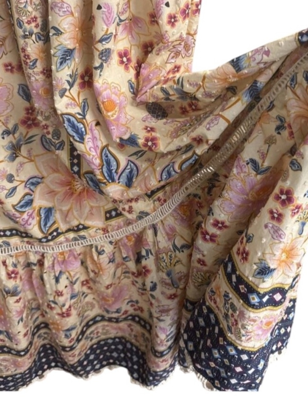 Farm Rio Superbloom Tapestry Maxi Dress Medium Boho Floral Cottagecore Cotton - Picture 15 of 15
